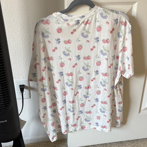 Djerf Avenue White Cherry and Berry Print Pajama Set - Picture 6 of 7